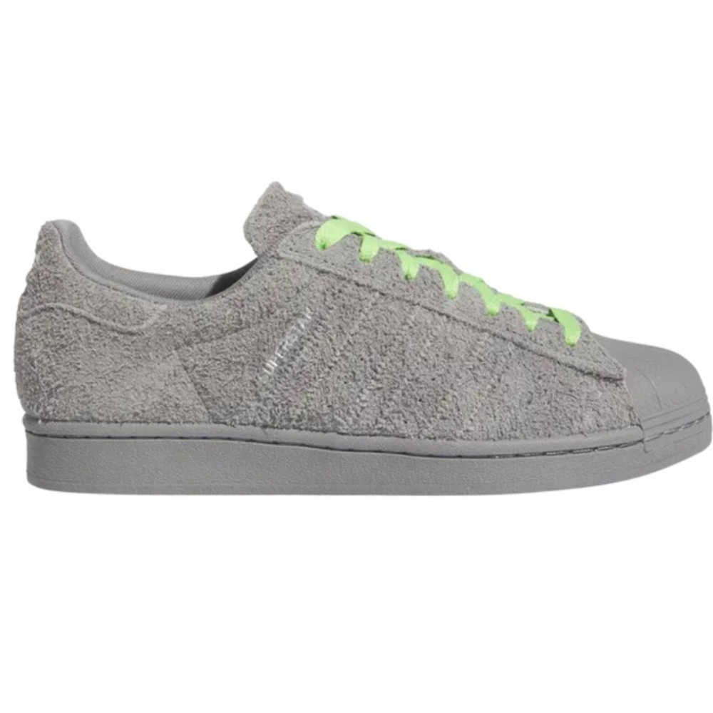 Adidas Superstar ADV Grey Suede Leather/Lime Skateboard Sneakers Sz US Men’s 9